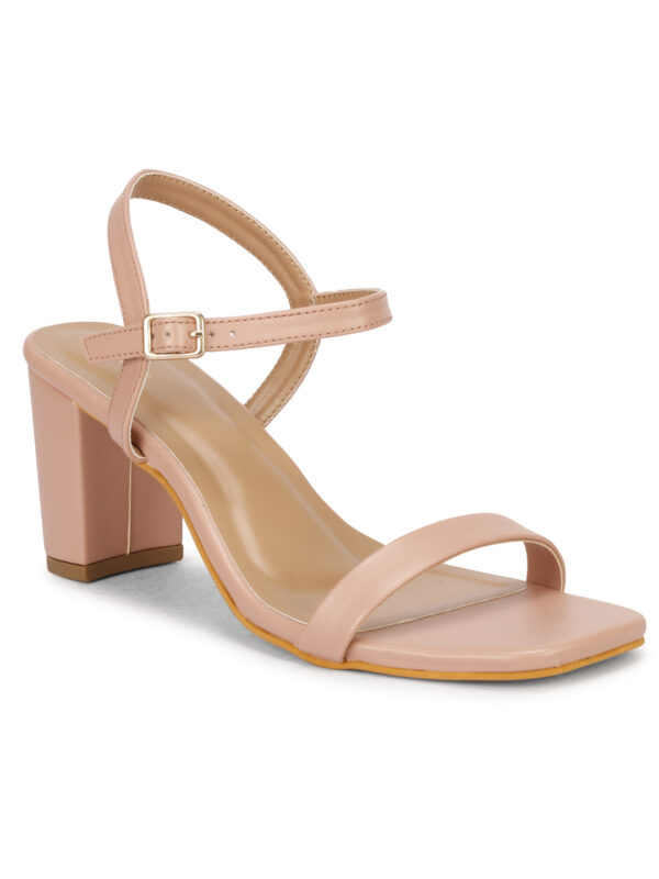 Pink Open-Toe Block Heel Sandal - Image 6