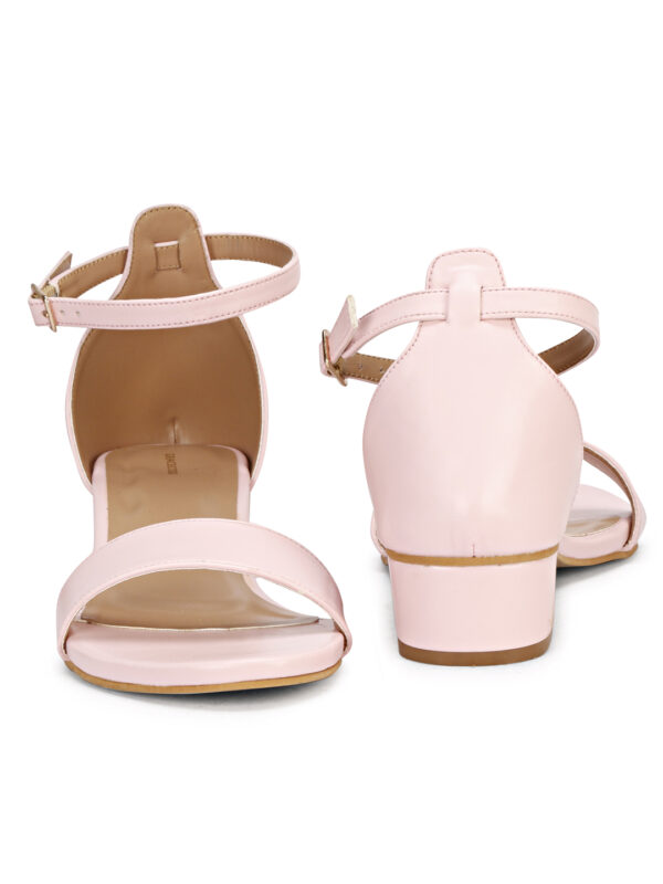 Pink Open-Toe Block Heel Sandal - Image 4