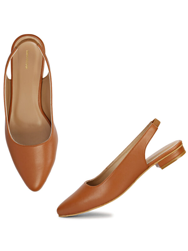 Tan Closed-Toe Flat Sandal - Image 2