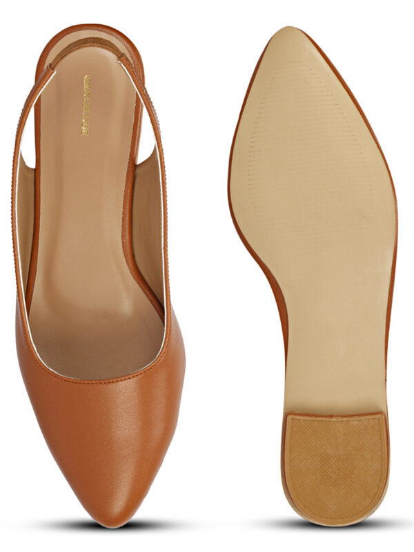 Tan Closed-Toe Flat Sandal - Image 3