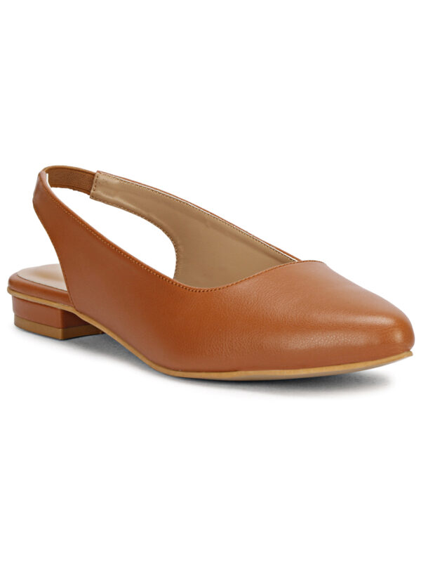 Tan Closed-Toe Flat Sandal - Image 6