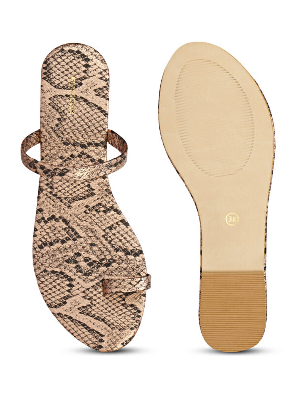 Gold Toe-Ring Flat Slip-On - Image 3