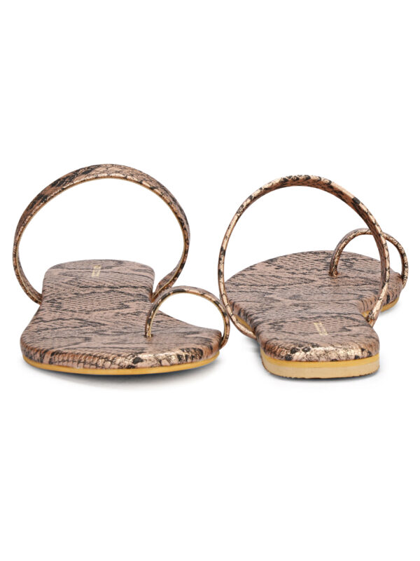 Gold Toe-Ring Flat Slip-On - Image 4
