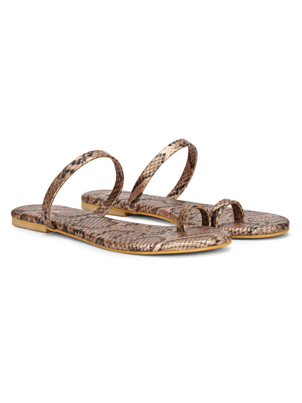 Gold Toe-Ring Flat Slip-On - Image 5