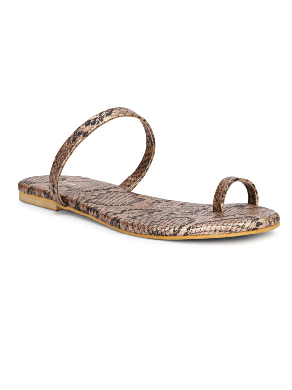 Gold Toe-Ring Flat Slip-On - Image 6