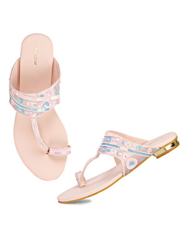 Pink Toe-Ring Flat Slip-On - Image 2