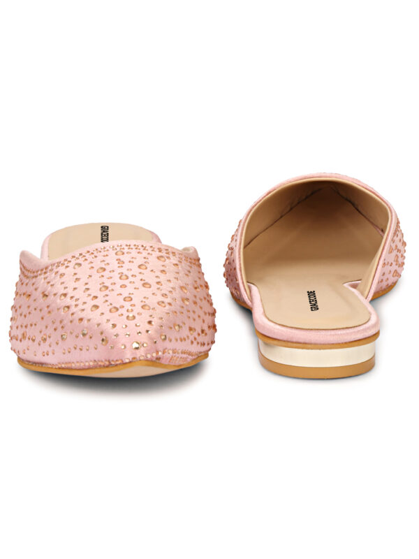 Pink Closed-Toe Flat Mule - Image 4