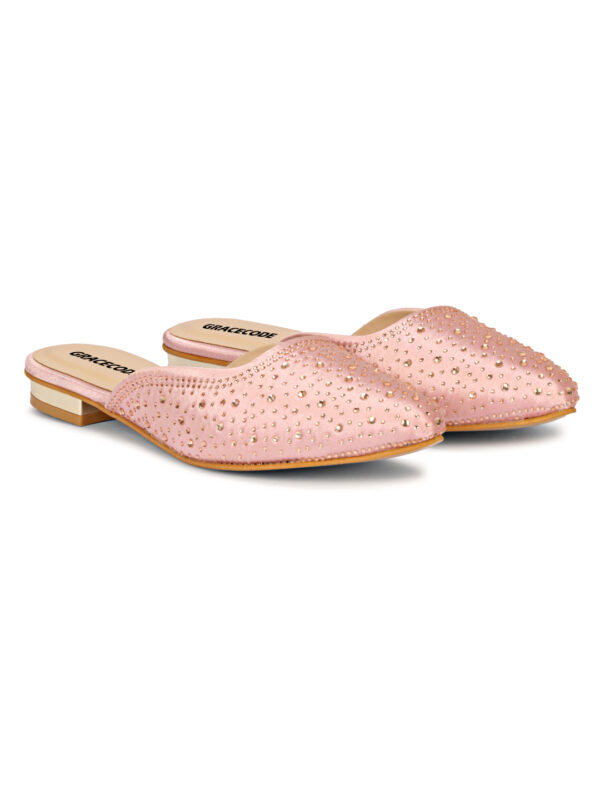Pink Closed-Toe Flat Mule - Image 5