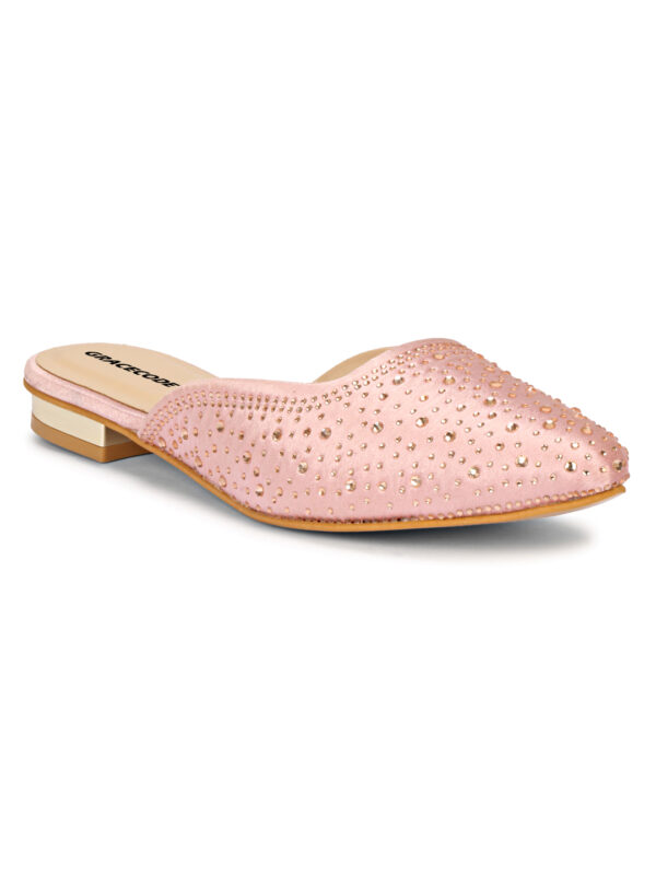 Pink Closed-Toe Flat Mule - Image 6